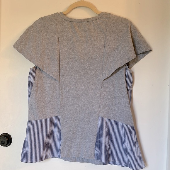 Thakoon Addition grey blue white stripe top size 8 - Picture 5 of 5
